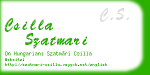 csilla szatmari business card